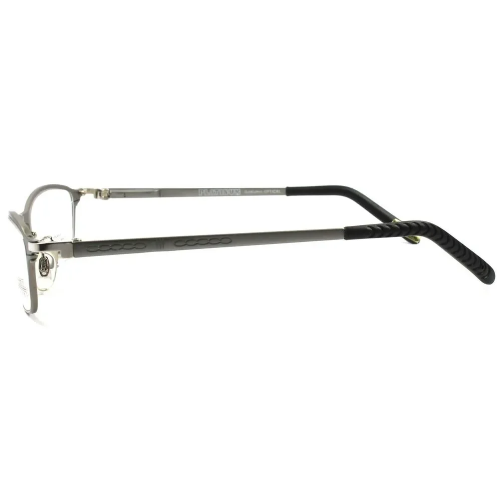 Upscale Hot Rectangle Optical  Mens Womens Eye Glasses Silver Frames